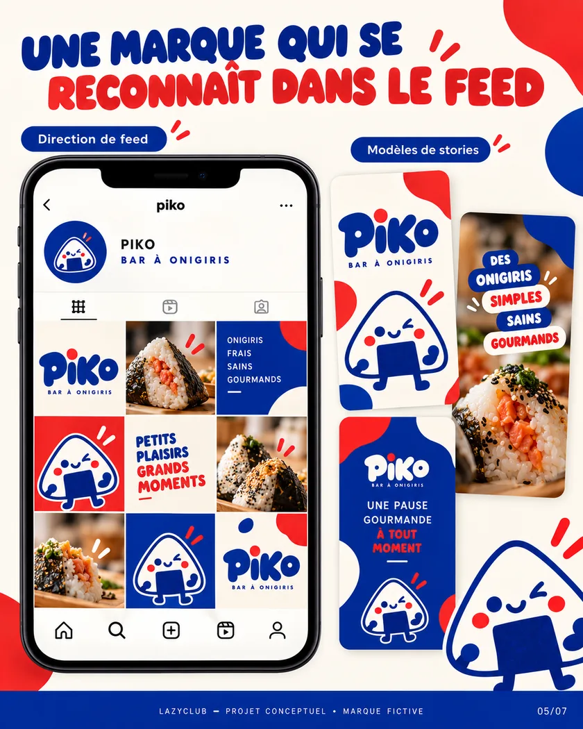 Direction de feed Instagram et modèles de stories Piko